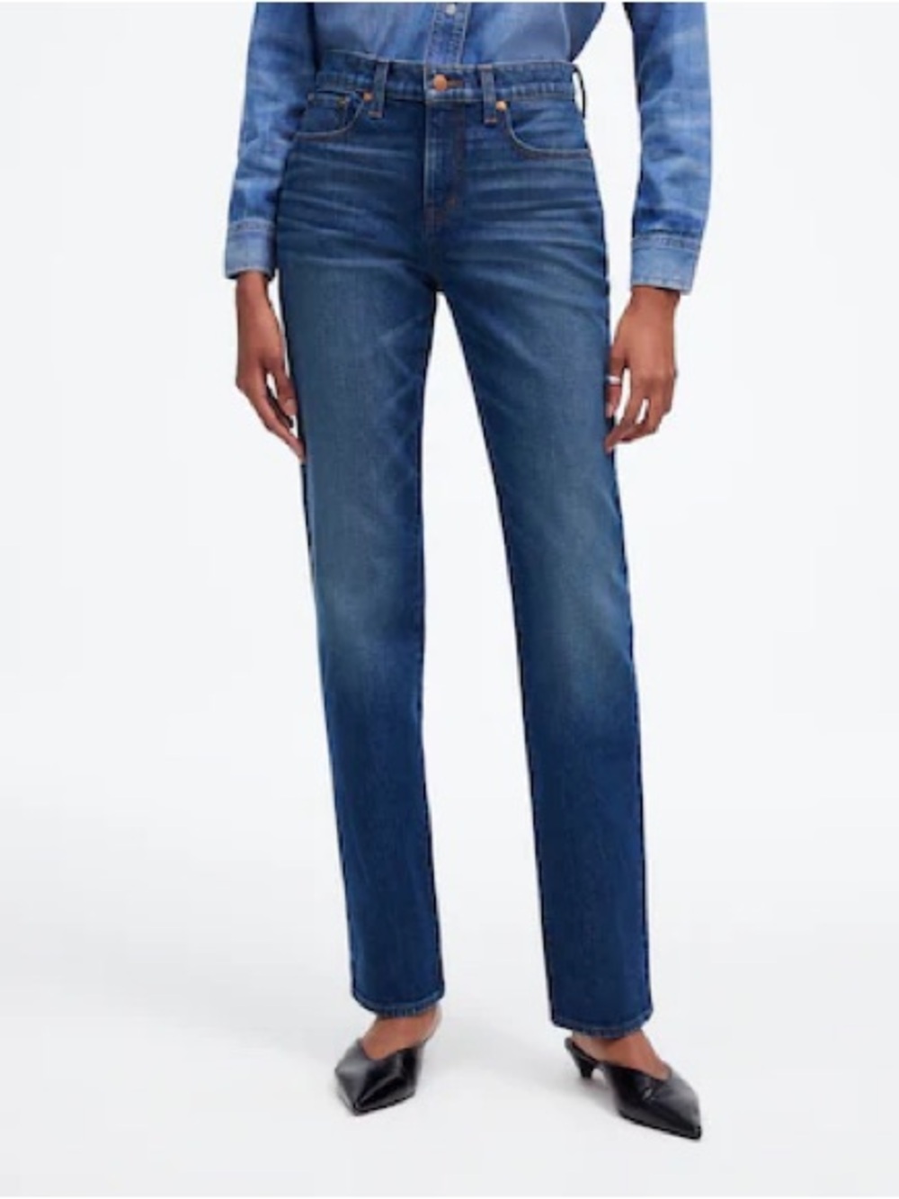 NWT Madewell Mid-Rise 90’s Straight Leg Jeans